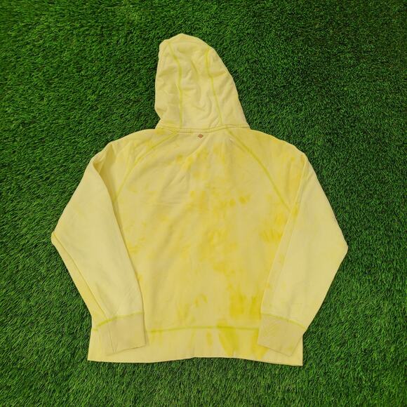 NIKE FC Zip Hoodie Womens Large 24x24 Baggy Boxy Yellow Bleached - Picture 2 of 16